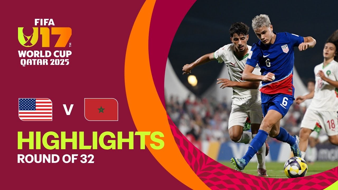 #ไฮไลท์ฟุตบอล [ สหรัฐอเมริกา(U17) 1 - 1 โมร็อกโก(U17) ] ฟุตบอลโลก เยาวชน รุ่นอายุไม่เกิน 17ปี  2025/15.11.68
